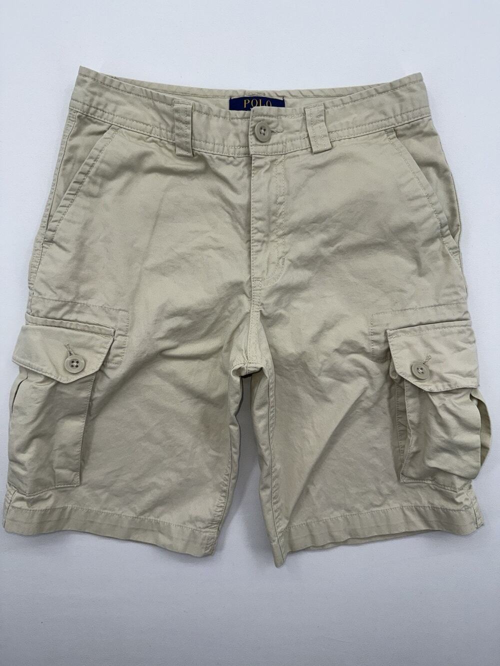 Polo Ralph Lauren Boys Khaki Twill Button Close Cargo Pocket Shorts